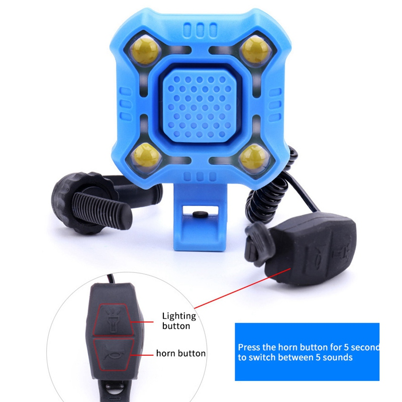 BUCKLOS 2 In 1 Fietsbel 140db Fietshoorn Fietsbel Ring Elektrische USB Oplaadbare Fietslicht Koplamp Fietsaccessoires