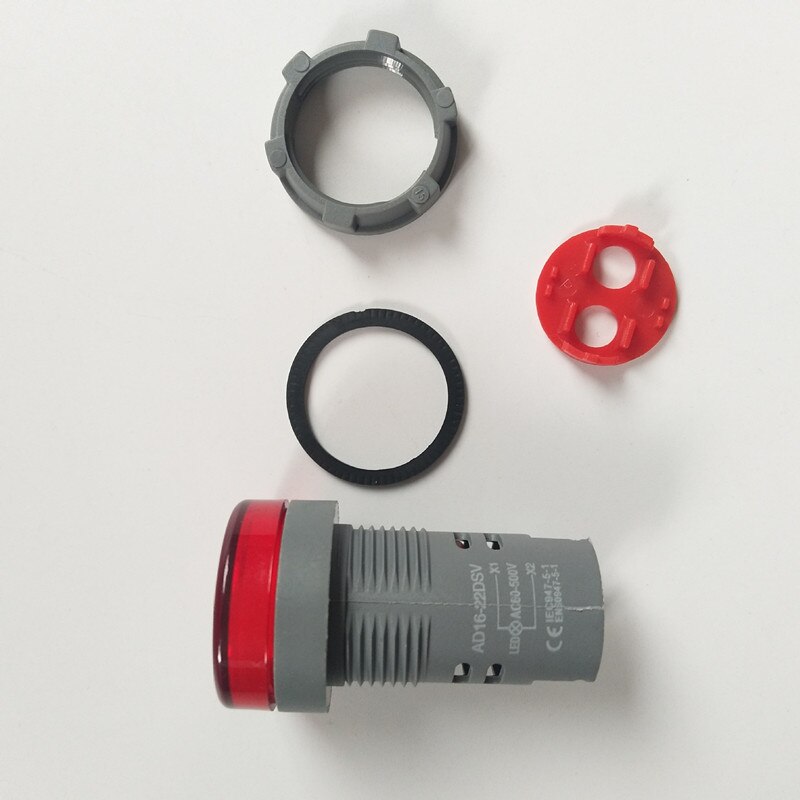 Digital Display Electricity Hertz Meter Frequency Meter Indicator Light AC Meter Red Tester 0-99Hz Green White