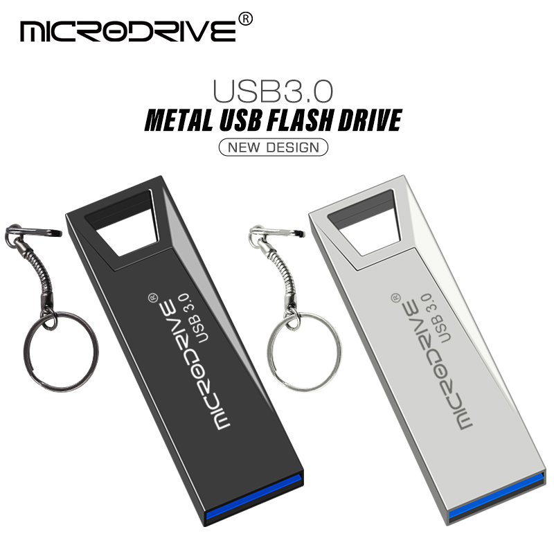 USB3.0 Flash Drives Pendrive 128gb 256gb pen drive 64gb 32gb 16gb Metal USB 3.0 stick Memory flash Disk with key ring