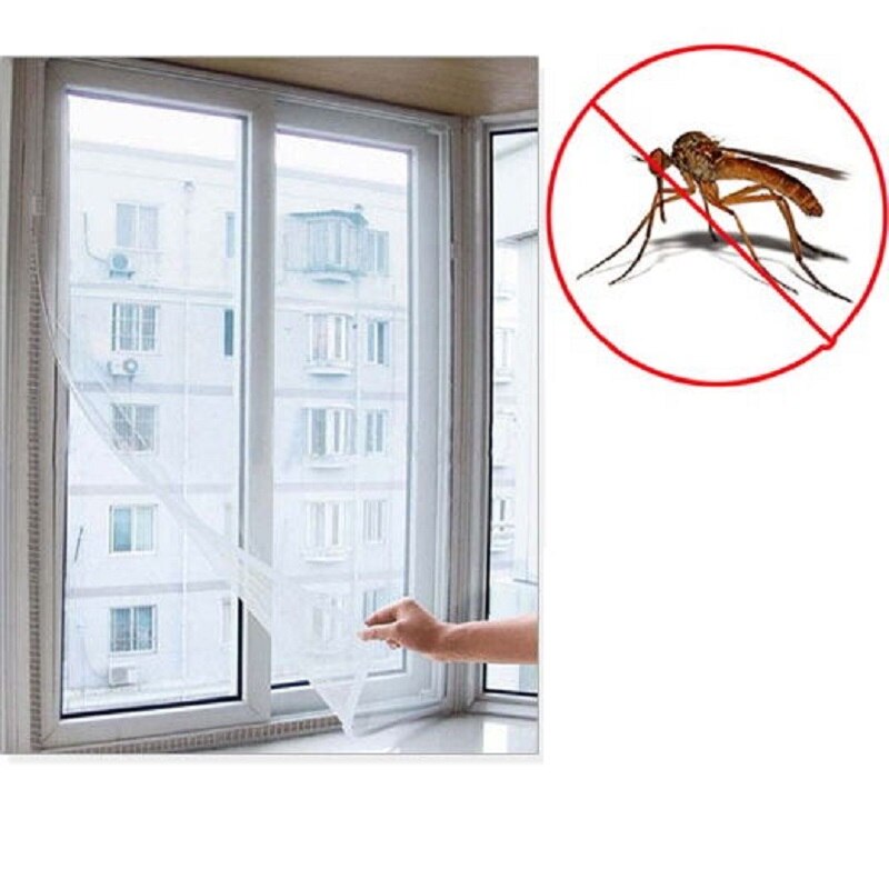 200 x 150cm anti fly myggnett skjerm gardin hjem innendørs insekt myggnett beskytter vindus nett for våren sommer: Hvitt nett 200 x 150cm