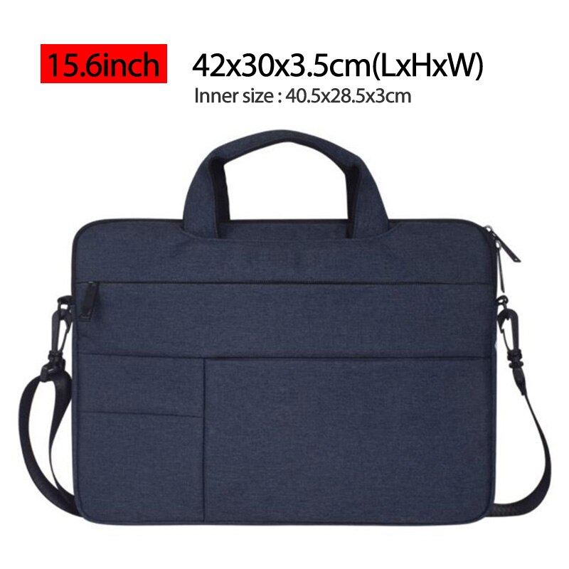 Bolso de negocios para ordenador portátil de 15,6 pulgadas, maletín para ordenador portátil, impermeable, para viaje, 13, 14 x a67c: Blue 15.6inch