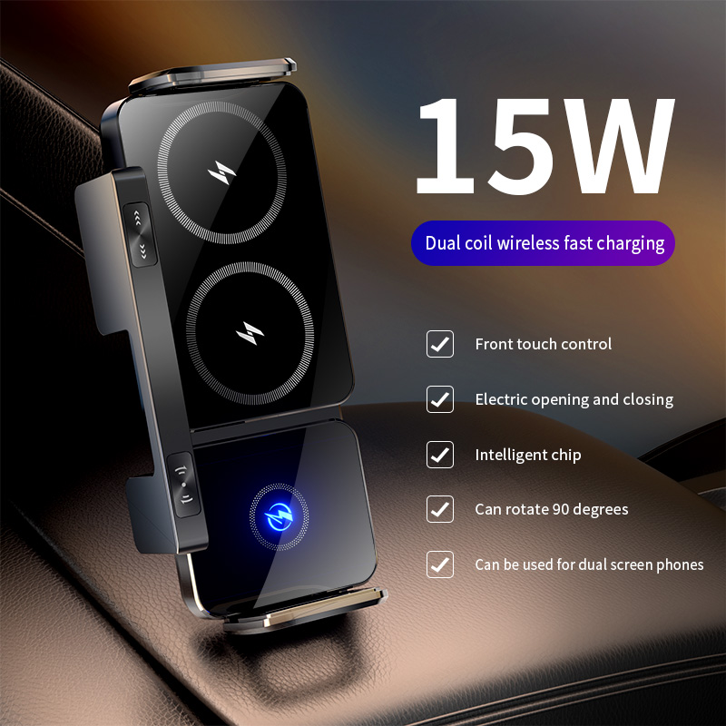 2025 New High Intelligent Mobile Phone/Pad Holder Magnetic Phone Holder for Car Auto Rotating Phone Holder Wireless Car Charger