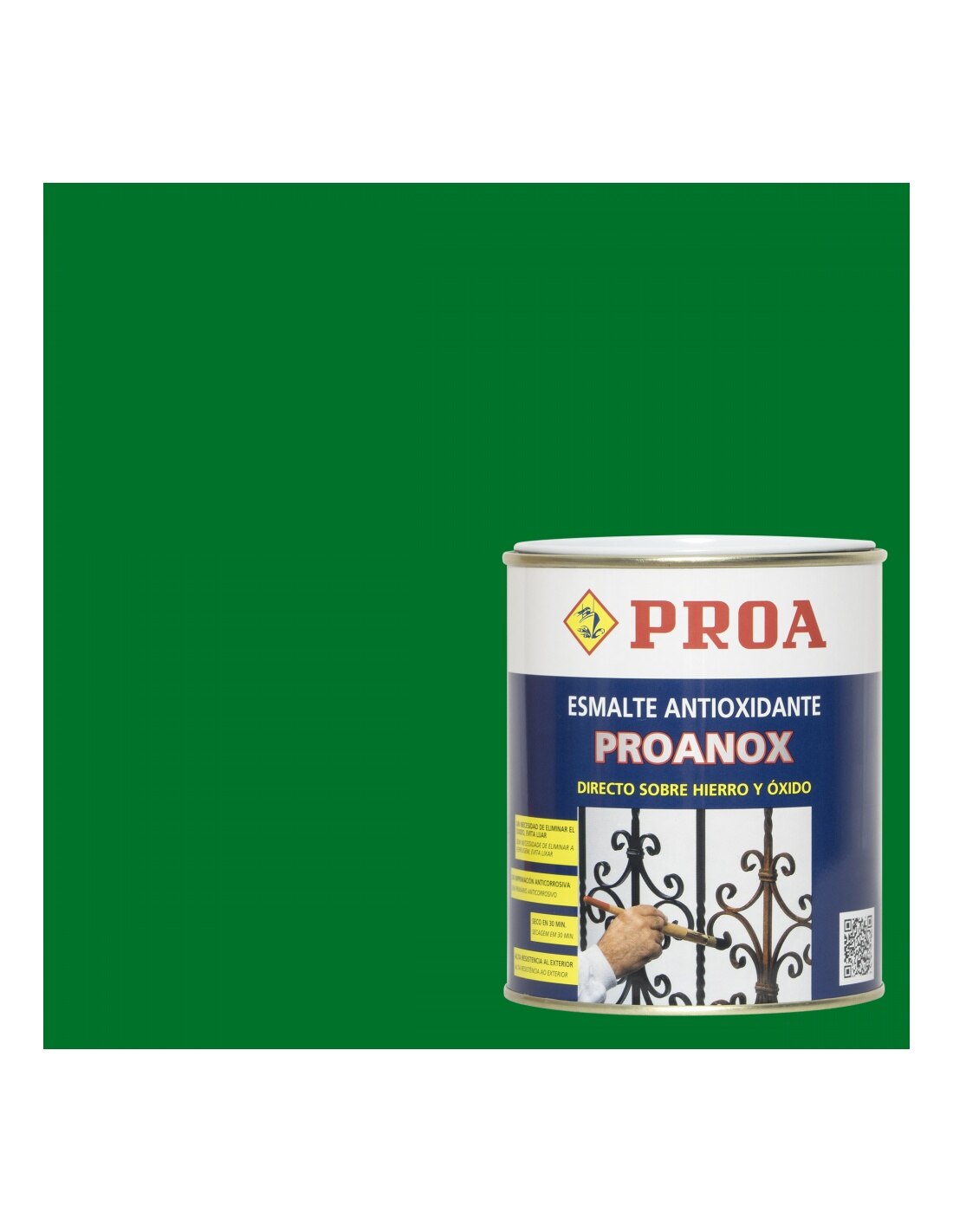 Esmalte proanox directo sobre oxido verde prado ral 6001
