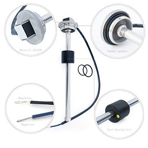 200mm long Boat Marine Auto Fuel Water Level Sender Sensor 0-190ohm Car Truck