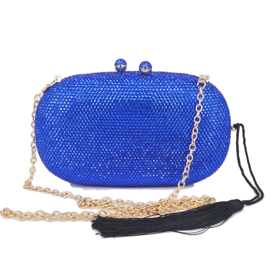 Tofsar kristall clutch aftonväskor roséguld festväska silverbröllop brudväskor ab rosa fuchsia aftonväska