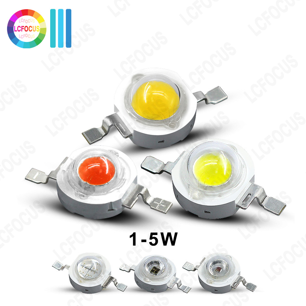 10 piezas 1W 3W 5W chip LED blanco cálido blanco natural blanco frío ultravioleta naranja rojo verde azul amarillo COB luz de crecimiento de plantas diodo emisor de luz cuentas de lámpara LED
