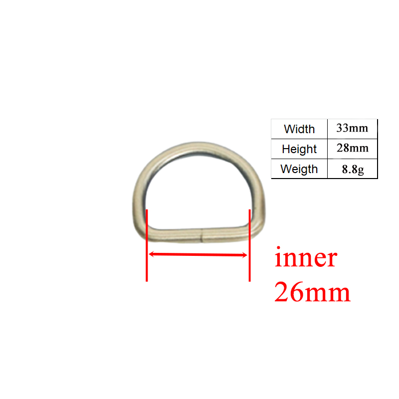 Boucle en métal plaqué cuivre de 25mm pour collier de chien, ensemble de harnais de , pièces de bricolage
