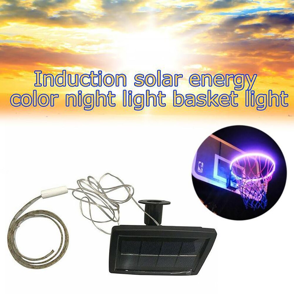 Solar- Ball Rahmen Licht LED Farbwechsel Leucht Basketball Fram Lampe Basketball Band Kronleuchter Außen Beleuchtung Lampe: A1
