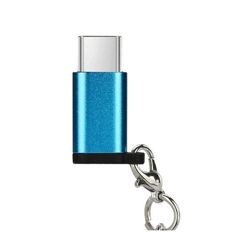 USB-C to Micro USB Adapter, Anti-lost Keychain USB Type-C to Micro USB Convert Connector