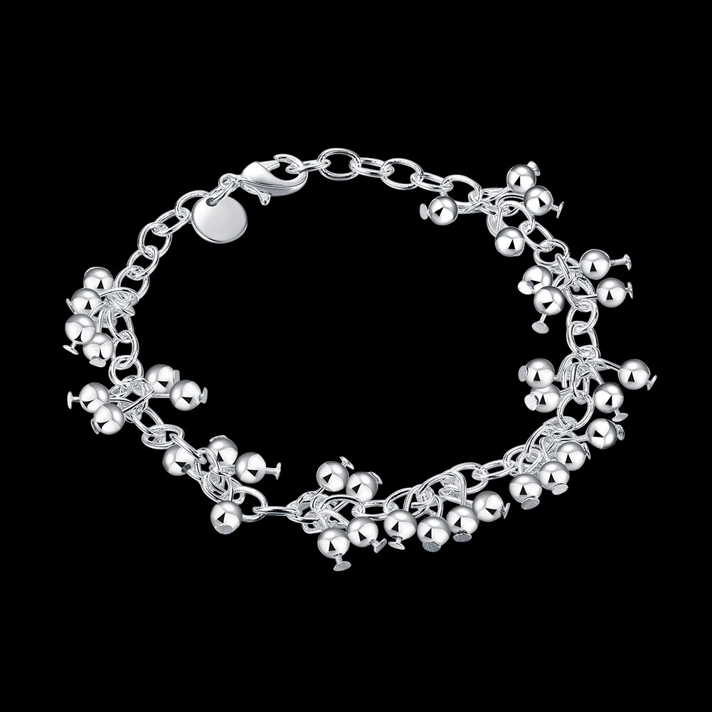 Popular 100% 925 sterling silver grape bead necklace bracelets for women, charming wild wedding party christmas jewelry