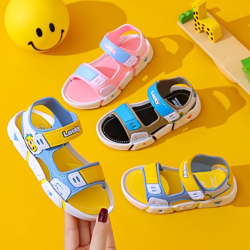 Sandales de dessin animé pour enfants, chaussures pour bébés garçons, semelle souple en caoutchouc, antidérapantes, pour filles, chaussures d'été pour enfants de 2 à 10 ans
