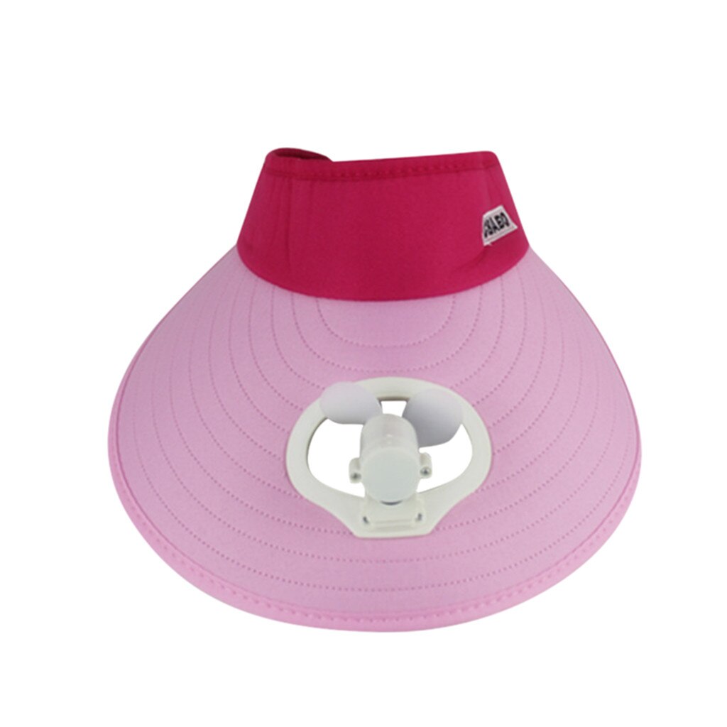 unisex Fan Baseball Hütte Kühlung USB Ladung Fan Deckel Camping Wandern Schirmmütze sommer Strand hüte sombreros шляпа женская летняя: Rosa