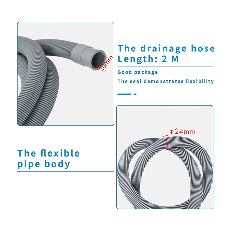 Drain Hose Extension Set Universal Washing Machine Hose 1.5M, Include Bracket Hose Connector and Hose Clamps Drain Hoses