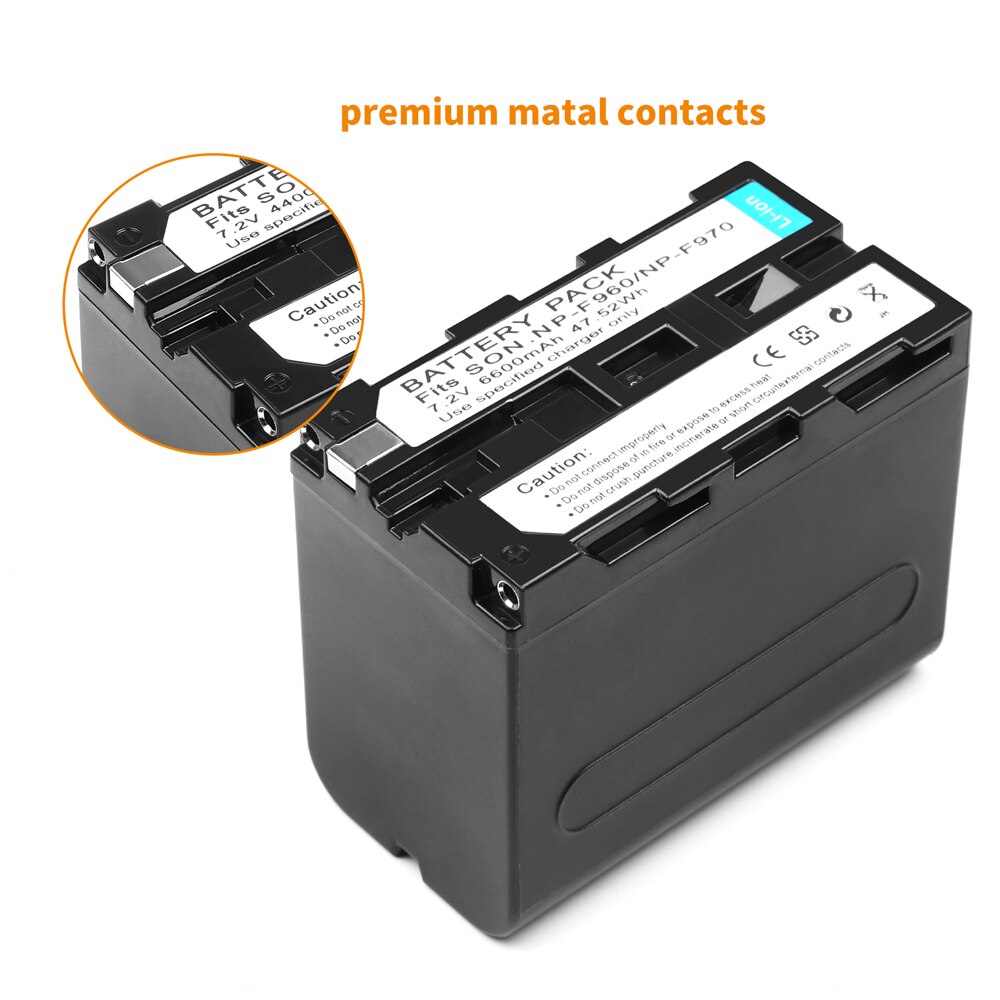 SCHIETEN NP-F960 NP-F970 NPF 960 970 950 NPF960 NPF970 Batterij + Wall Charger voor Sony PLM-100 CCD-TRV35 MVC-FD91 MC1500C L10