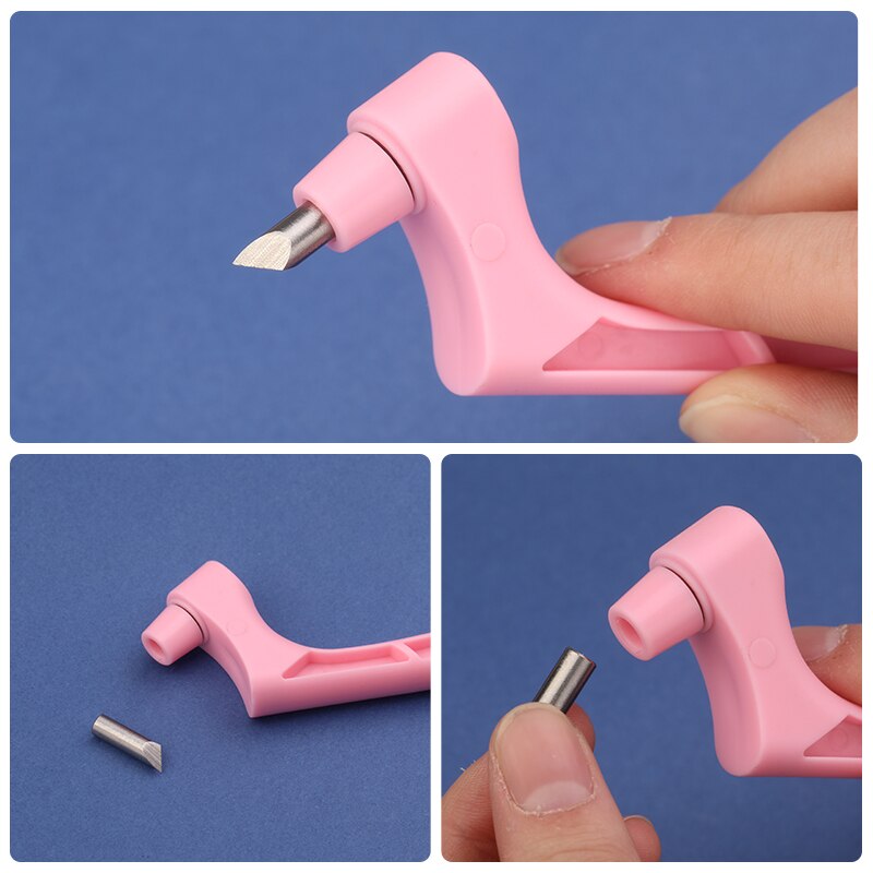 LMDZ 1PC 360-degree Rotating Utility Knife Pen Paper Cutting Pen Engraving DIY Art Craft Hand-held Rotary Carving Knife