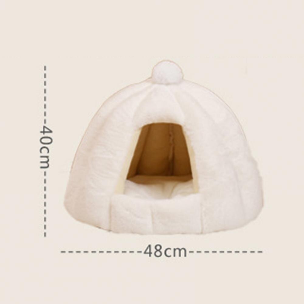 50% Sales! Round Kennel Semi-closed Cat Sleep Winter Mat Small Medium-sized Dogs Pet Nest