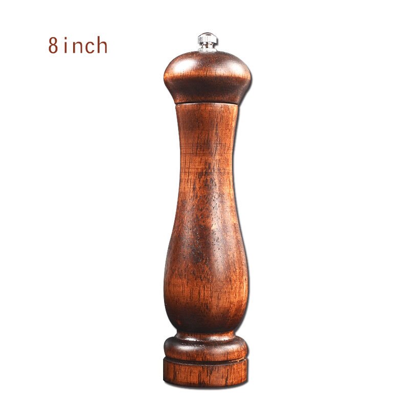 5/8 inch Pepper grinder solid wood manual pepper grinder black pepper spice grinder: 8inch