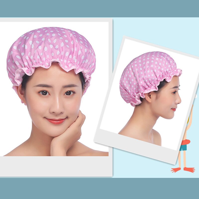 Gorro de baño grueso impermeable, cubierta de ducha de doble capa, a prueba de aceite, accesorios de cocina, 1 Uds.
