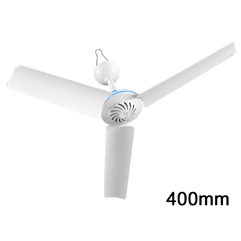 AC 220V 15.7 to 41 inch Silent Ceiling Fan Mute Electric Hanging Fan with Switch for Dining Living Room Home Bed Dormitory 19QE