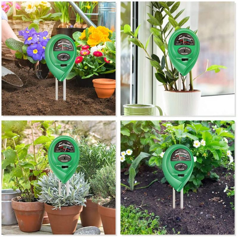 3-in-1 Soil Tester Kits with Moisture Atree Soil pH Meter Light and PH Test for Garden Farm Lawn Indoor & Outdoor