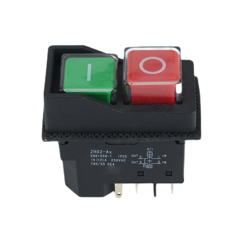 250V 16A Waterproof Magnetic on Off Switch KLD28 Start Stop Magnetic on Off Switch for Workshop Machines