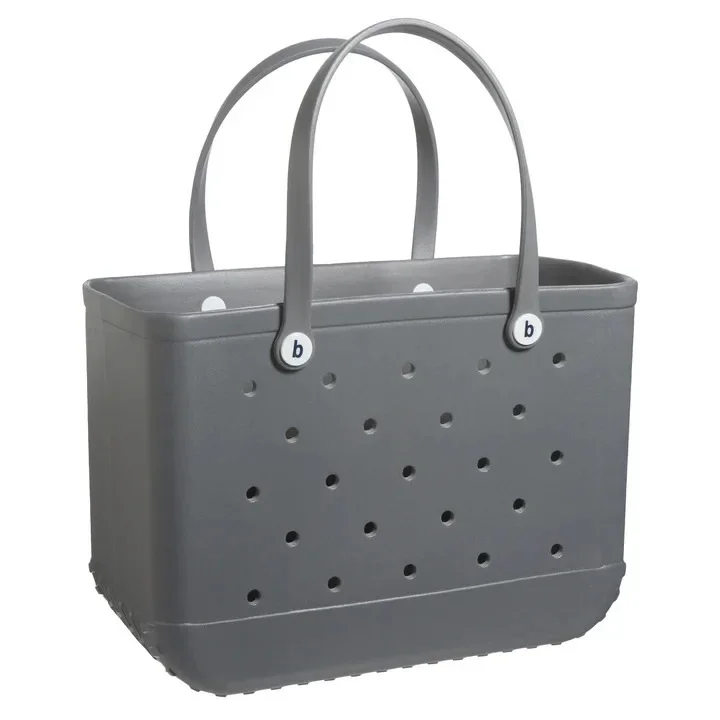 Bolsa de playa grande EVA, cesta de almacenamiento impermeable para piscina, de verano para mujer, bolso de hombro tipo shopper, bolso de playa de gelatina, bolso de mano Croc: violet