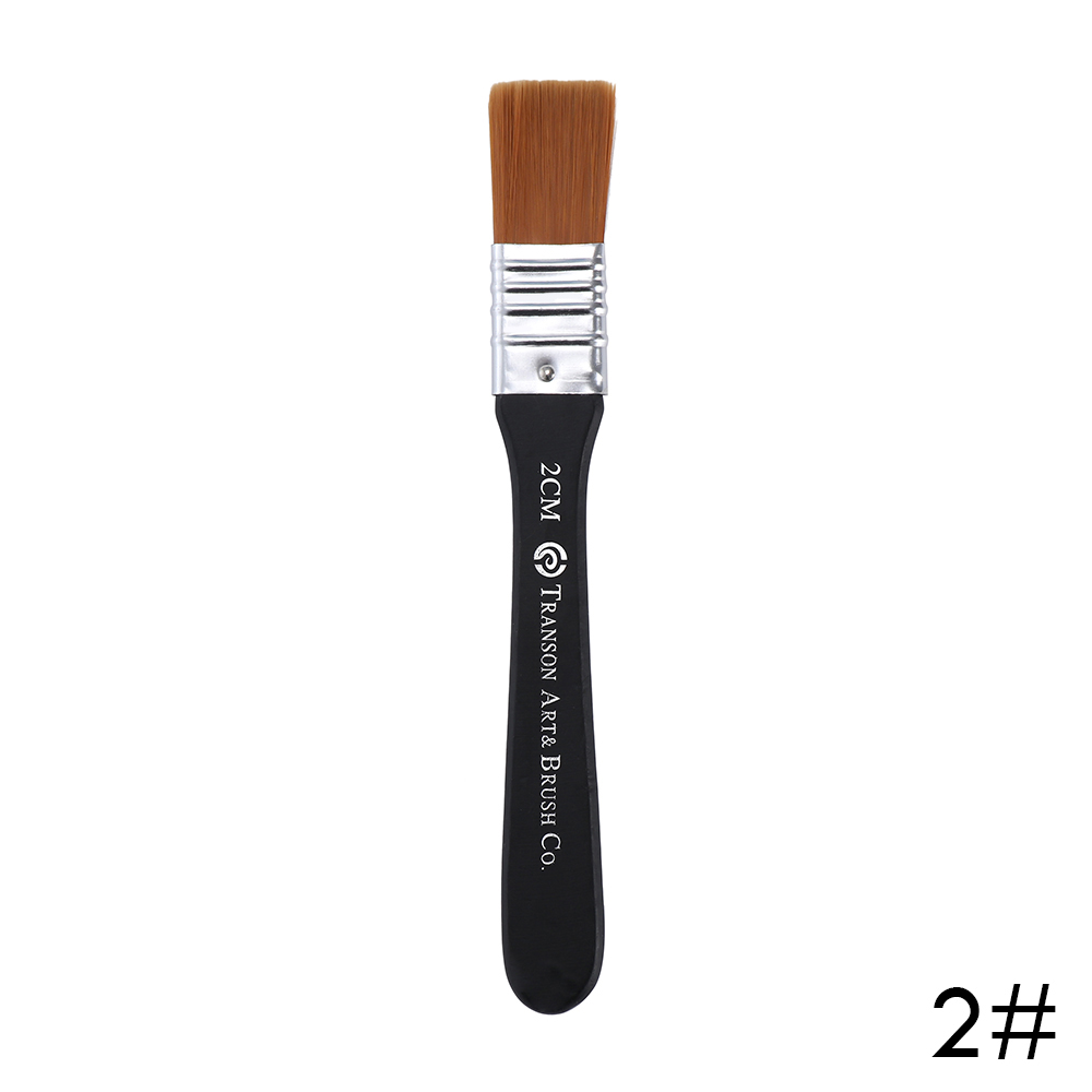 1pc nylon hår oljemaling pensel 7 modeller akvarell stor kunstner tegning pensel penn kunst gjør-det-selv tilbehør trehåndtak verktøy: 2