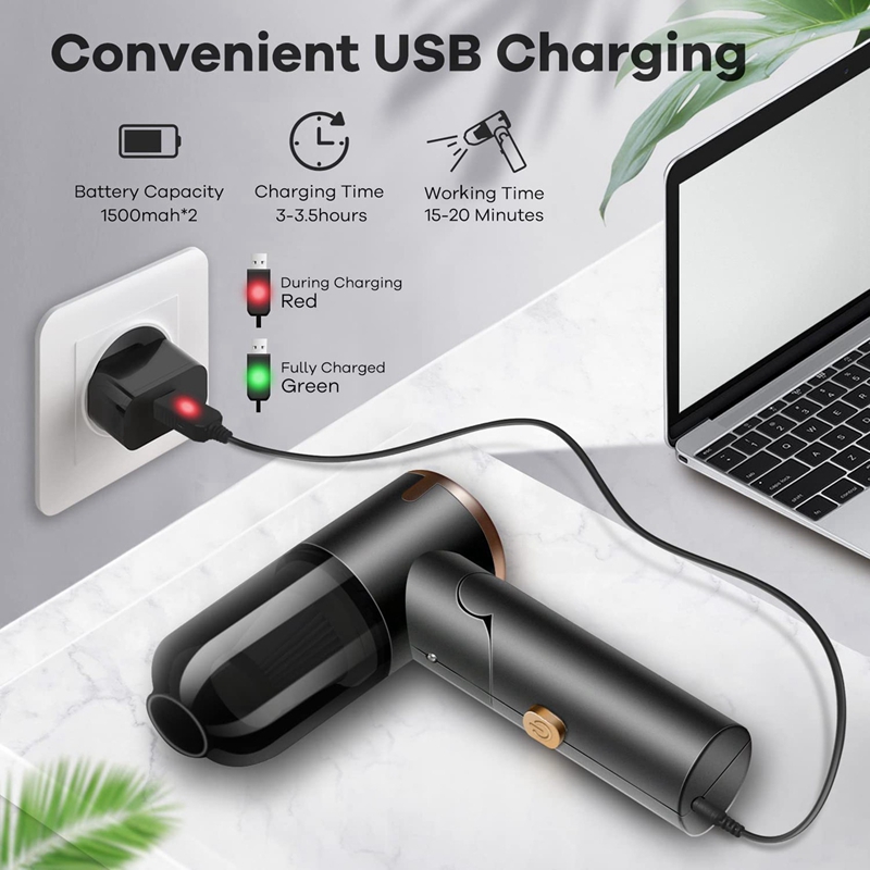 Mini Handheld Vacuum Cleaner Cordless With LED Light-Foldable Mini Vacuum For Hoover Rechargeable For Car, Home, Office,Pet