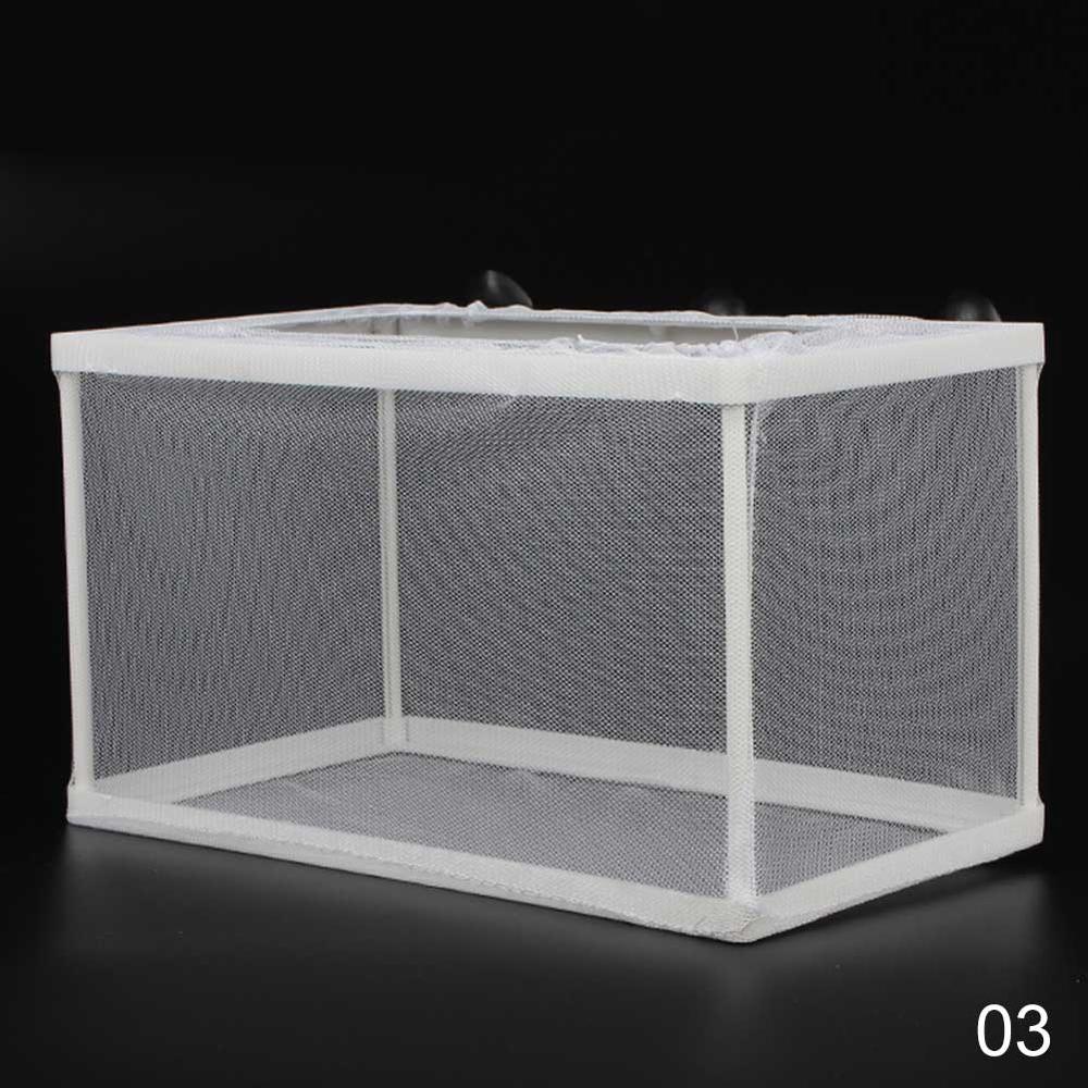 Akvariefisk opdræt opdræt boks baby fisk klækning isolering netto akvarium inkubator kasse hængende akvarium tilbehør forsyninger: Stor ingen skillevæg