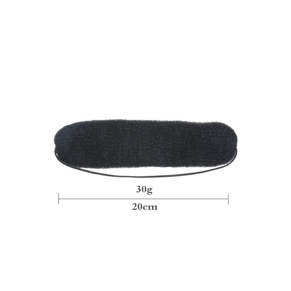 Hair Dispenser Sponge Bump Hollywood Style Rubber Band Strip Knit Hair Curler Long Hair Styling Tools Accessories: Black20cm