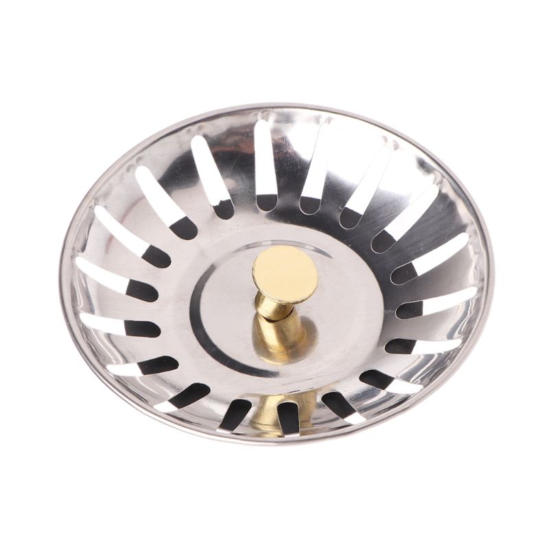 Kitchen Stainless Steel Basin Drain Dopant Sink Strainer Basket Waste Filter N27 20