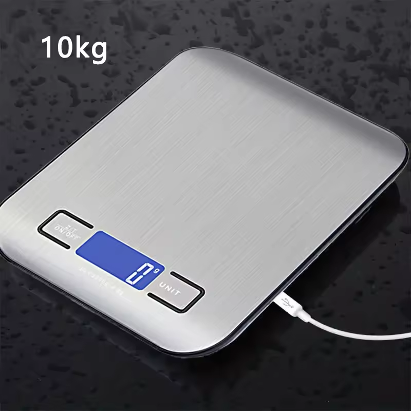 Báscula Digital multifuncional de cocina, báscula para repostería, báscula para alimentos pequeños, báscula para alimentos con pantalla Digital electrónica portátil: LIGHT BLUE