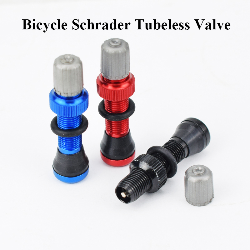 1pc/2pc 40mm MTB Bicycle Schrader Tubeless Valve for Mountain Bike Valve Rim Wheel Tubeless Tire Tyre Valve Bicycle Accessories