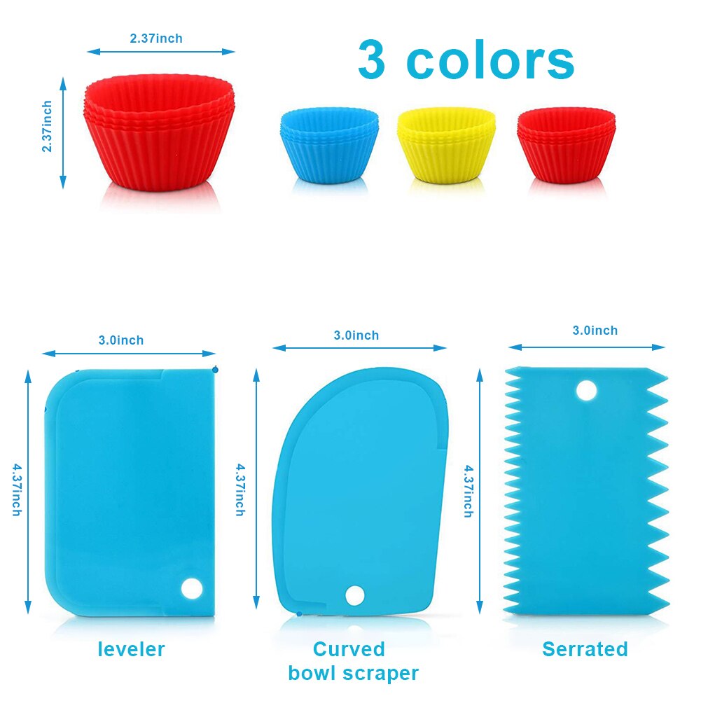 106 Pcs Multifunctionele Cake Decorating Kit Taart Draaitafel Sets Gebak Buis Fondant Diy Tool Dessert Keuken Bakken Gebak supply