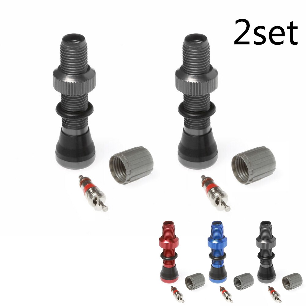 2 stk tubeless schrader ventil lett presisjon gjenger aluminiumslegering vakuum dekkventil uten slangeventil