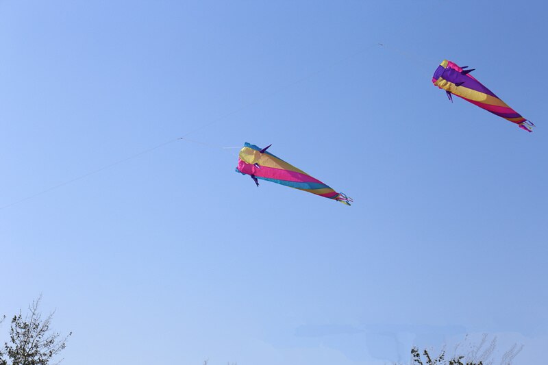 220 Cm Kite Windzak Spiraal Twist Kite Outdoor Rainbow Vlieger Staart Voor Stunt Kite Hanger Zachte Opblaasbare Kite Scheurvast Opvouwbare