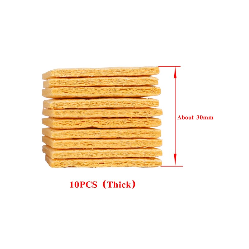 10 Teile/los Solder Eisen Spitze Reinigung Schwamm Hohe Temperatur Beständig Ersatz Schwämme für Löten Rework Zubehör: square Thick 10PCS