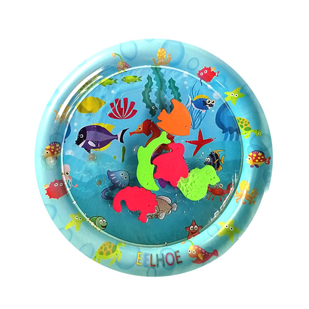 Oppblåsbare spedbarn mage tid aktivitetsmatte baby lek vann matte leker for barnematte sommer svømming strand basseng spill baby gym mat: H