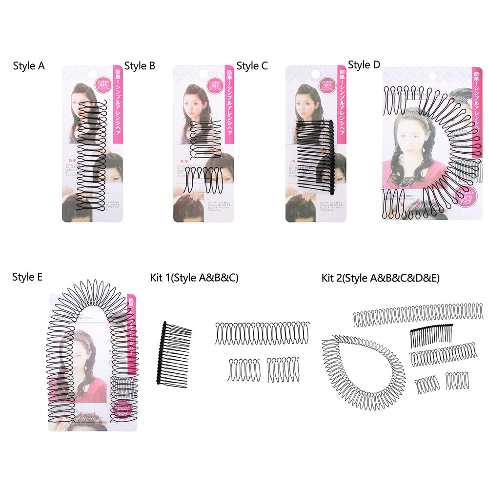 U Shape Hair Finishing Fixer Comb Extra Hold Baby Hairs Flyaways Women And Girls Invisible Bangs Comb Styling Tools Accessory