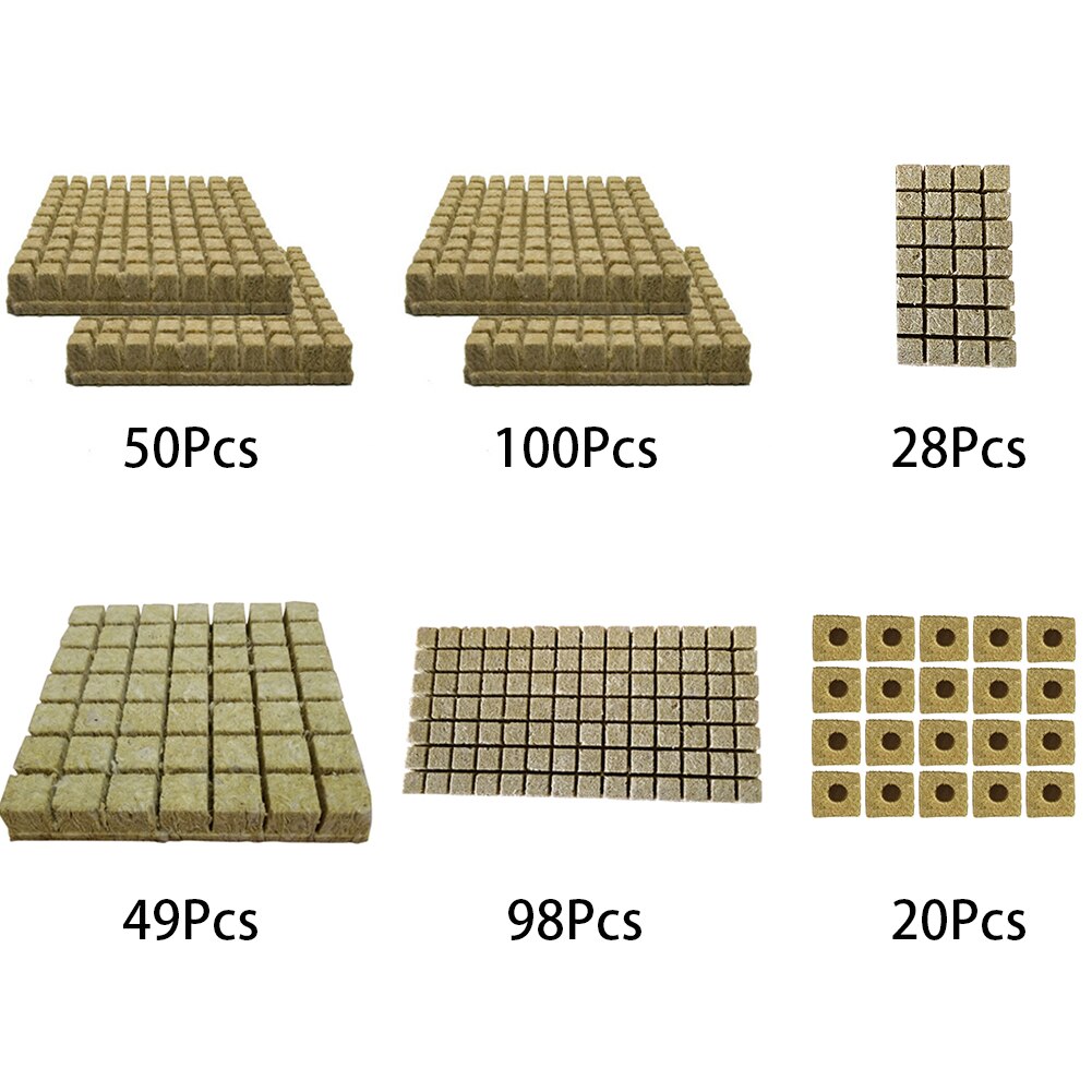 Garden Media Greenhouse Compress Base Rockwool Cubes Mini Soilless Cultivation Blocks Ventilative Multifunction Hydroponic Grow