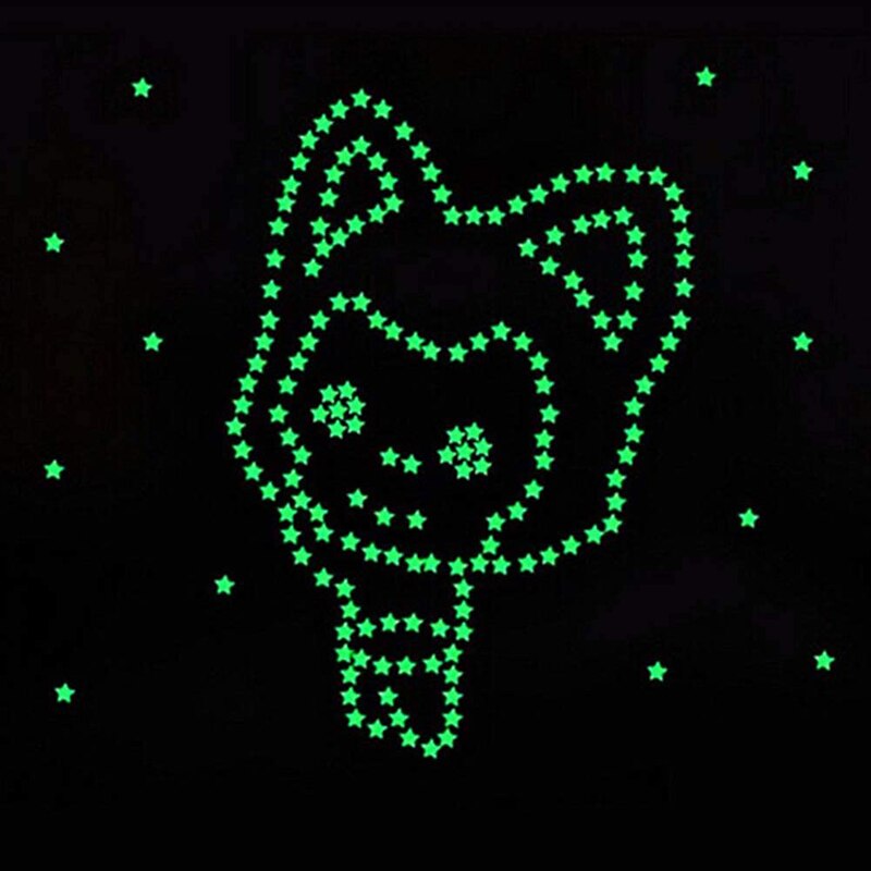 3 stuks/set lichtgevende sterren muurstickers slaapkamer huisdecoratie muurschildering kinderkamer babykamer behang glow in the dark stickers