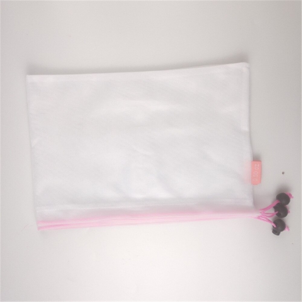 1PC Reusable Mesh Kitchen Storage Bags Washable Eco Friendly Bag For Grocery Supermarket Fruit Vegetable Toys Sundries Storage: Small