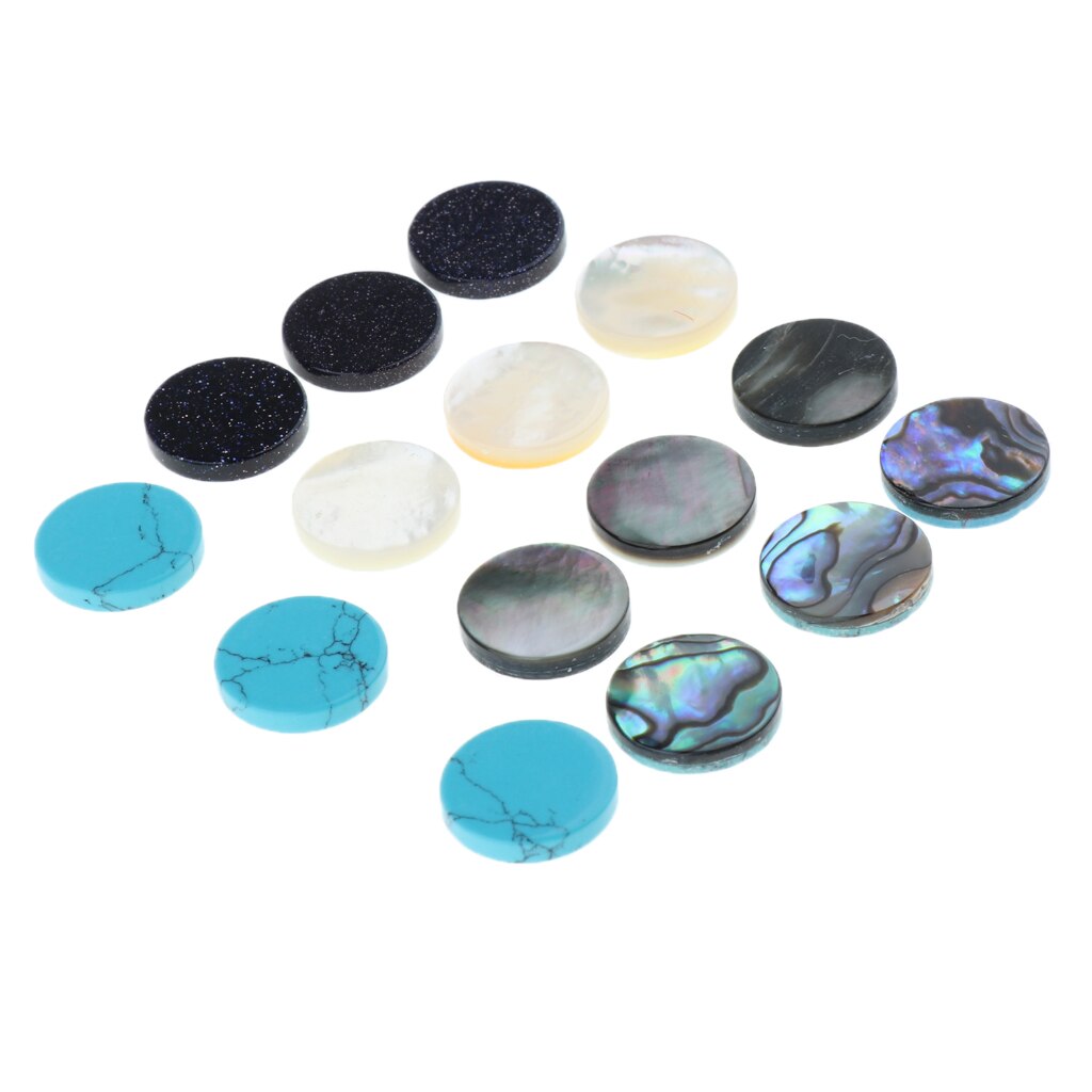 1 Set Shell Trumpet Valve Key Buttons Inlays Brass Instrument DIY Accessory