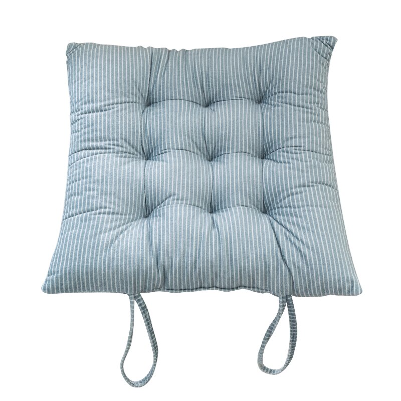 1pc 35*35cm Plush Chair Cushion Dining table Chair cushion Autumn and Winter Stripes Thickening Chair Cushion