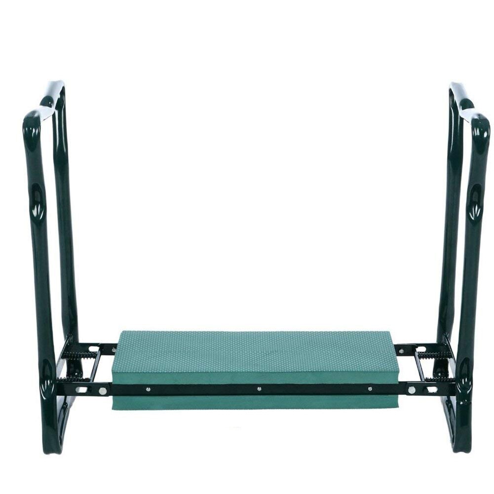 Gardening Kneeler With Handles Folding Stainless Steel Garden Stool With EVA Kneeling Pad Gardening Supply Side Pocket: Default Title