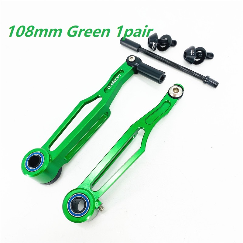 Litepro bmx sammenleggbar sykkel v-brems 82mm korte armer 108mm lange armer aluminiumslegering cnc hul ultralett v-bremsfeste: Lysegrønn
