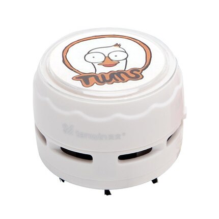 Electric Mini Vacuum Cleaner Cute Desktop Pencil Shavings Cleaner Keyboard Dust Collector For Classroom Office School Supplies: White