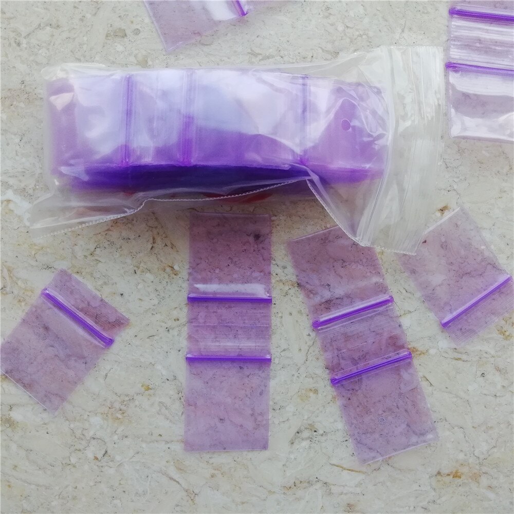 100 sztuk opakowanie strunowe wielokrotnego zamykania 1 &quot;X1&quot; kolorowe fioletowe mini torby z zamkiem błyskawicznym 5mil 1010 D030
