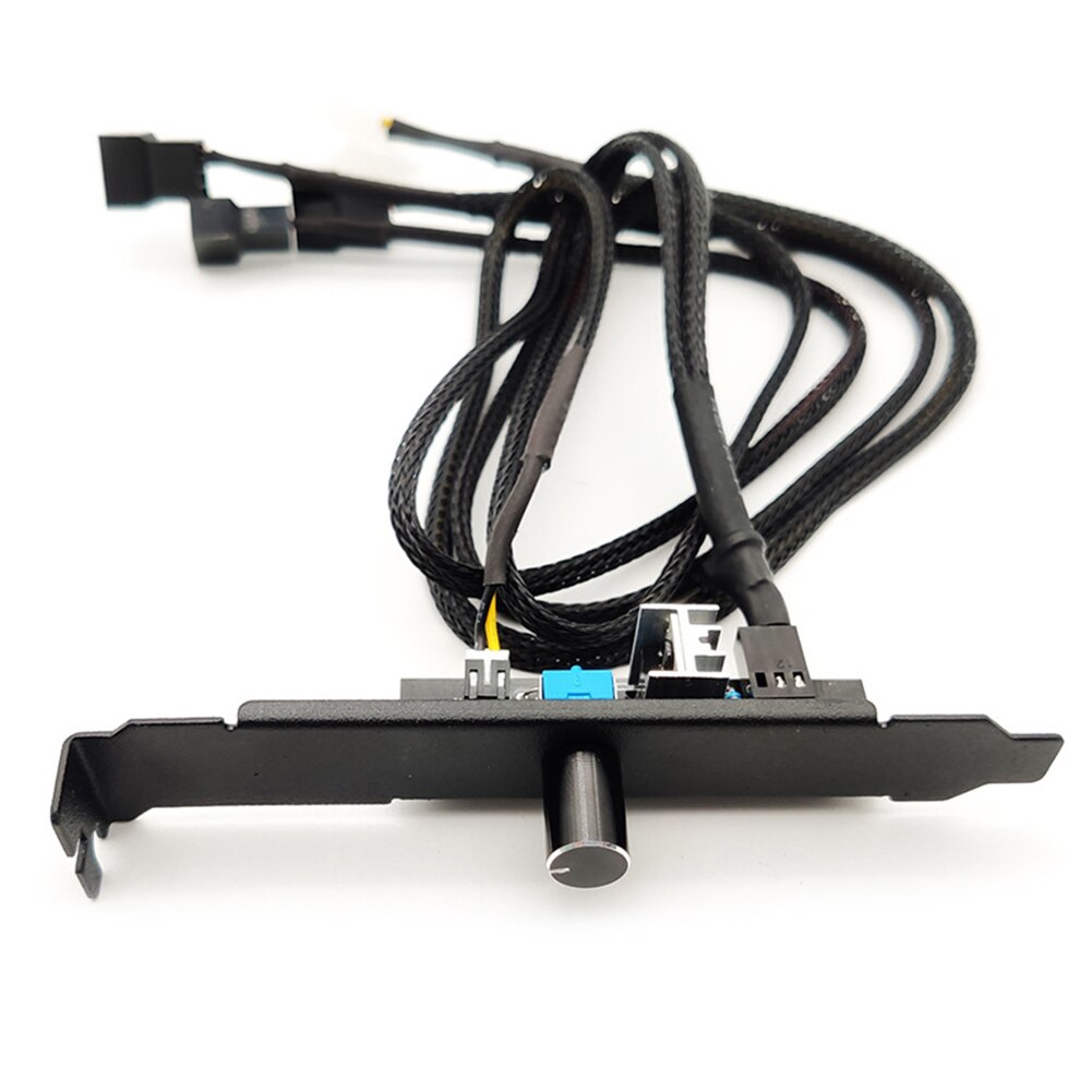 12V 4Pin 3Pin Speed Controller Knob 1 To 3 8 Way Universal Computer Regulator PC Case Cooling Fan Hub Easy Install Practical