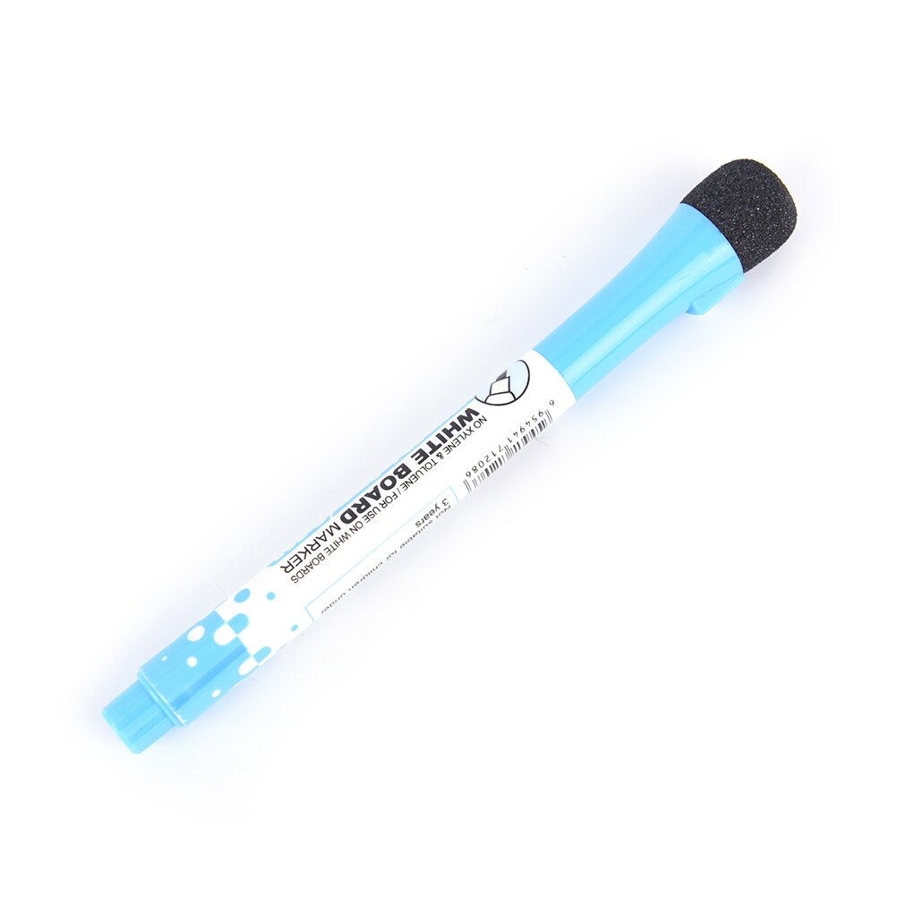 1Pcs 3 Kleuren White Board Whiteboard Marker Pen Gum Kunst Mark Pen Olie Pen Creatieve Dubbele Schrijven Vegen Uitwisbaar marker Pen: Blauw